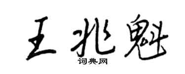 王正良王兆魁行書個性簽名怎么寫