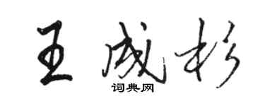 駱恆光王成杉行書個性簽名怎么寫
