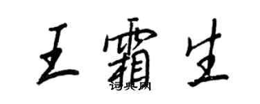王正良王霜生行書個性簽名怎么寫