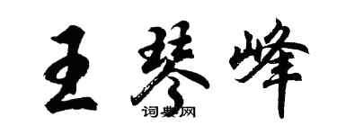 胡問遂王琴峰行書個性簽名怎么寫