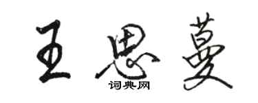 駱恆光王思蔓行書個性簽名怎么寫