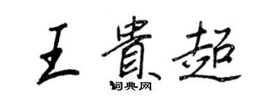 王正良王貴超行書個性簽名怎么寫