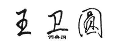 駱恆光王衛圓行書個性簽名怎么寫