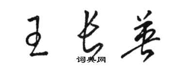 駱恆光王長英草書個性簽名怎么寫