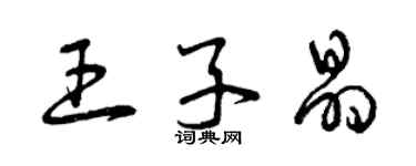 曾慶福王子晶草書個性簽名怎么寫