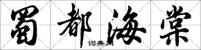 胡問遂蜀都海棠行書怎么寫