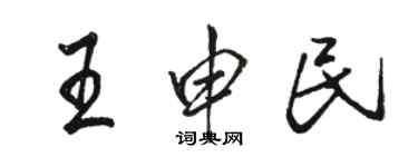 駱恆光王申民行書個性簽名怎么寫