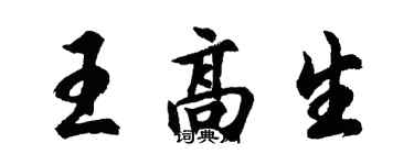 胡問遂王高生行書個性簽名怎么寫
