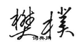 駱恆光樊朴草書個性簽名怎么寫