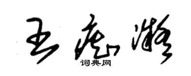 朱錫榮王痴凝草書個性簽名怎么寫