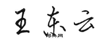 駱恆光王東雲行書個性簽名怎么寫