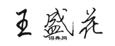 駱恆光王盛花行書個性簽名怎么寫