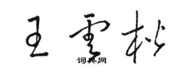 駱恆光王雲楷草書個性簽名怎么寫