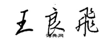 王正良王良飛行書個性簽名怎么寫