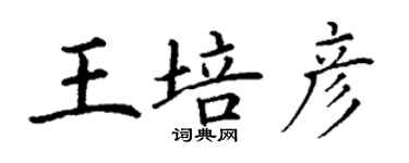 丁謙王培彥楷書個性簽名怎么寫