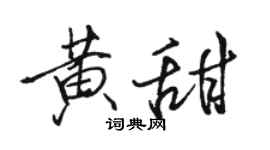 駱恆光黃甜行書個性簽名怎么寫