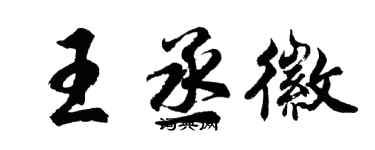 胡問遂王丞徽行書個性簽名怎么寫