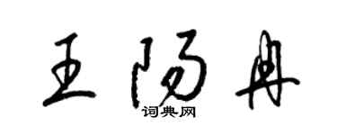 梁錦英王陽冉草書個性簽名怎么寫