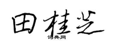 王正良田桂芝行書個性簽名怎么寫