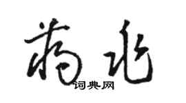駱恆光蔣兆草書個性簽名怎么寫