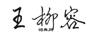 駱恆光王柳容行書個性簽名怎么寫