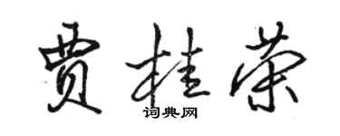 駱恆光賈桂榮行書個性簽名怎么寫