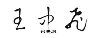 駱恆光王中飛草書個性簽名怎么寫