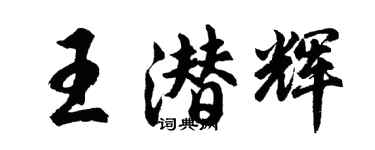 胡問遂王潛輝行書個性簽名怎么寫
