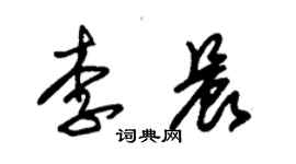 朱錫榮李晨草書個性簽名怎么寫