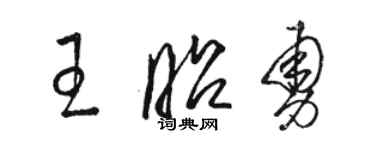 駱恆光王昭勇草書個性簽名怎么寫