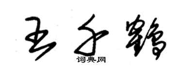 朱錫榮王千鶴草書個性簽名怎么寫