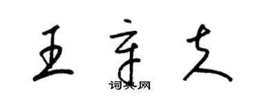 梁錦英王辛夫草書個性簽名怎么寫