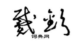 曾慶福戴欽草書個性簽名怎么寫
