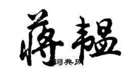 胡問遂蔣韞行書個性簽名怎么寫