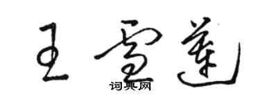 駱恆光王雪蓮草書個性簽名怎么寫