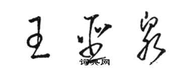 駱恆光王聖泉草書個性簽名怎么寫