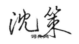 駱恆光沈策行書個性簽名怎么寫