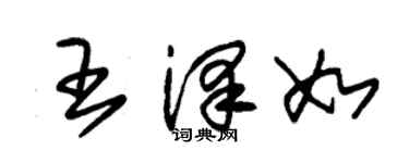 朱錫榮王澤如草書個性簽名怎么寫