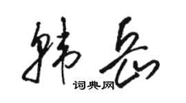 駱恆光韓岳草書個性簽名怎么寫