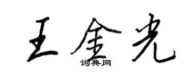 王正良王金光行書個性簽名怎么寫