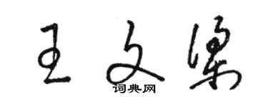 駱恆光王文梁草書個性簽名怎么寫