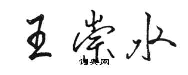 駱恆光王崇水行書個性簽名怎么寫