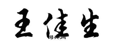 胡問遂王佳生行書個性簽名怎么寫