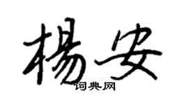 王正良楊安行書個性簽名怎么寫