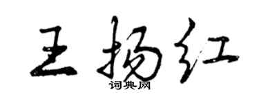 曾慶福王揚紅行書個性簽名怎么寫