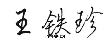 駱恆光王鐵珍行書個性簽名怎么寫