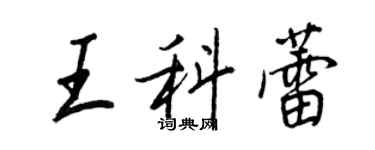 王正良王科蕾行書個性簽名怎么寫