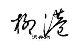 梁錦英柳港草書個性簽名怎么寫