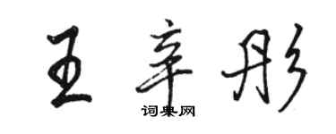 駱恆光王辛彤行書個性簽名怎么寫