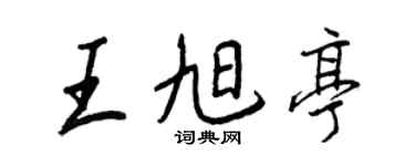 王正良王旭亭行書個性簽名怎么寫
